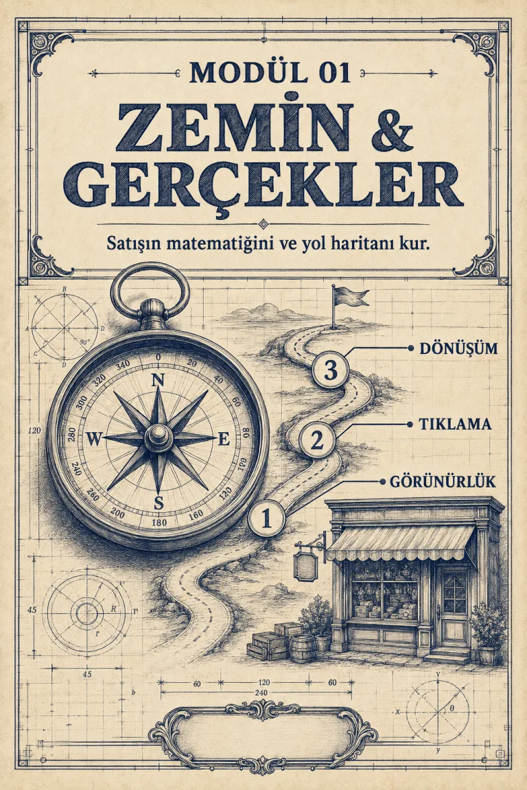 Modül 01 Zemin ve Gerçekler: satış matematiği ve yol haritası illüstrasyonu