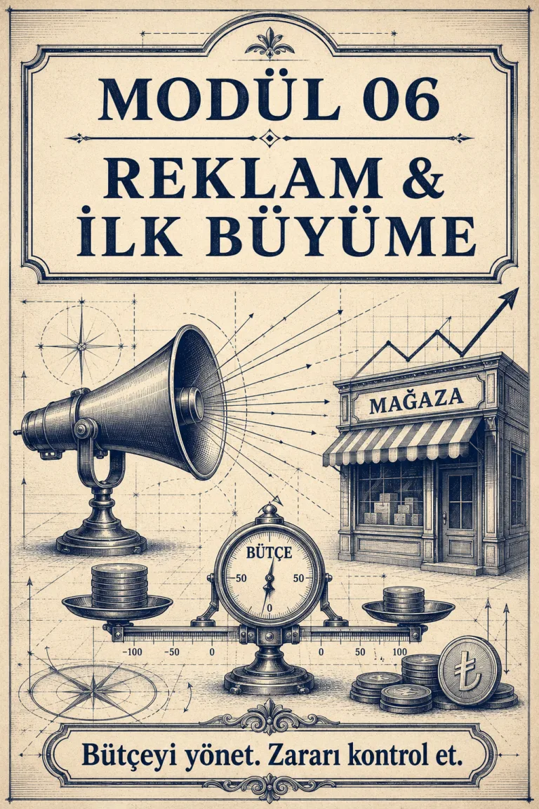 Modül 06 Reklam ve İlk Büyüme: bütçe ve mağaza büyümesi illüstrasyonu